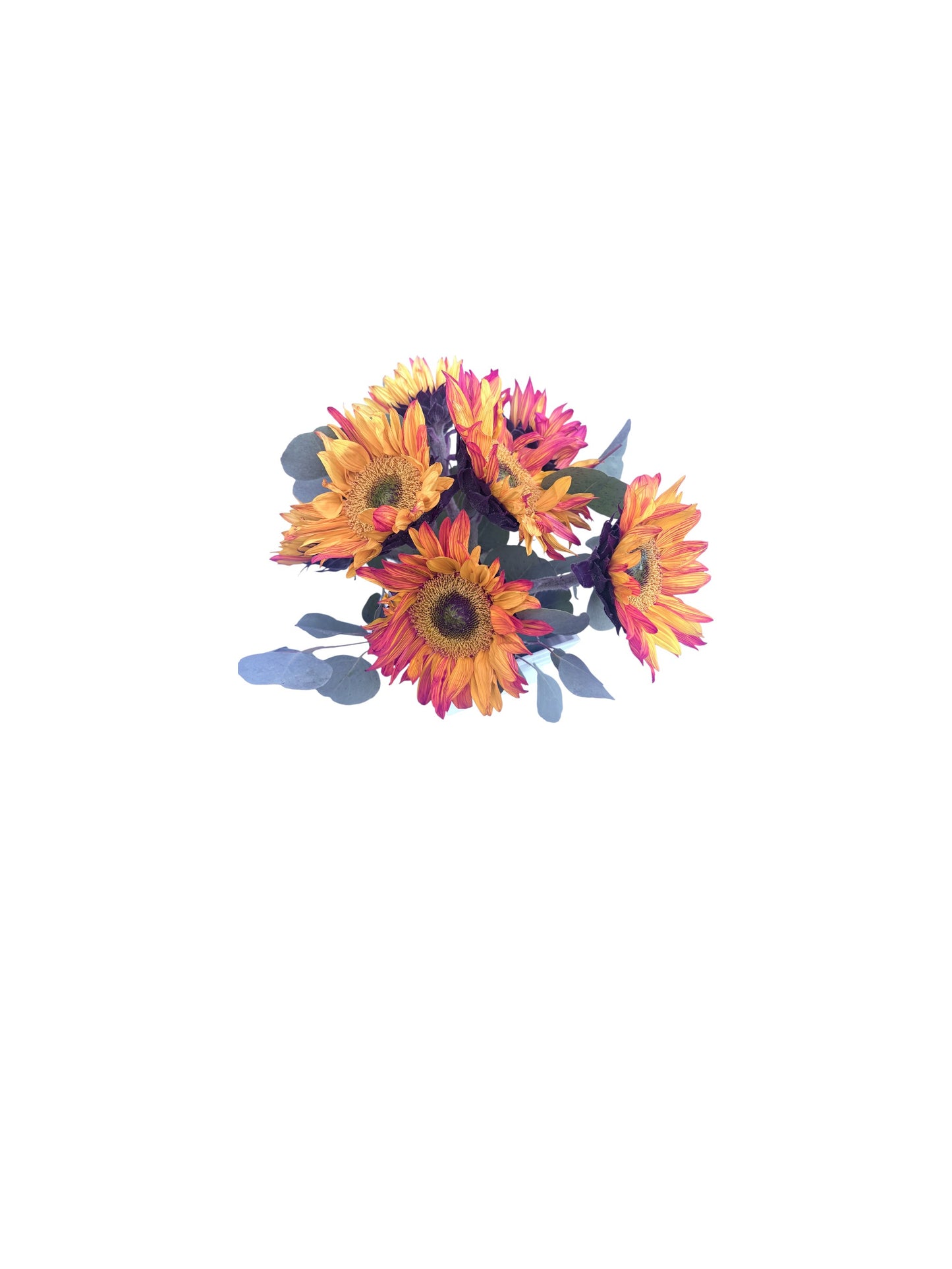 🎃 Halloween Sunflower Arrangement with Silver Dollar Eucalyptus